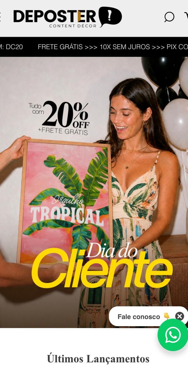 Site da DePoster — campanha Dia do Cliente